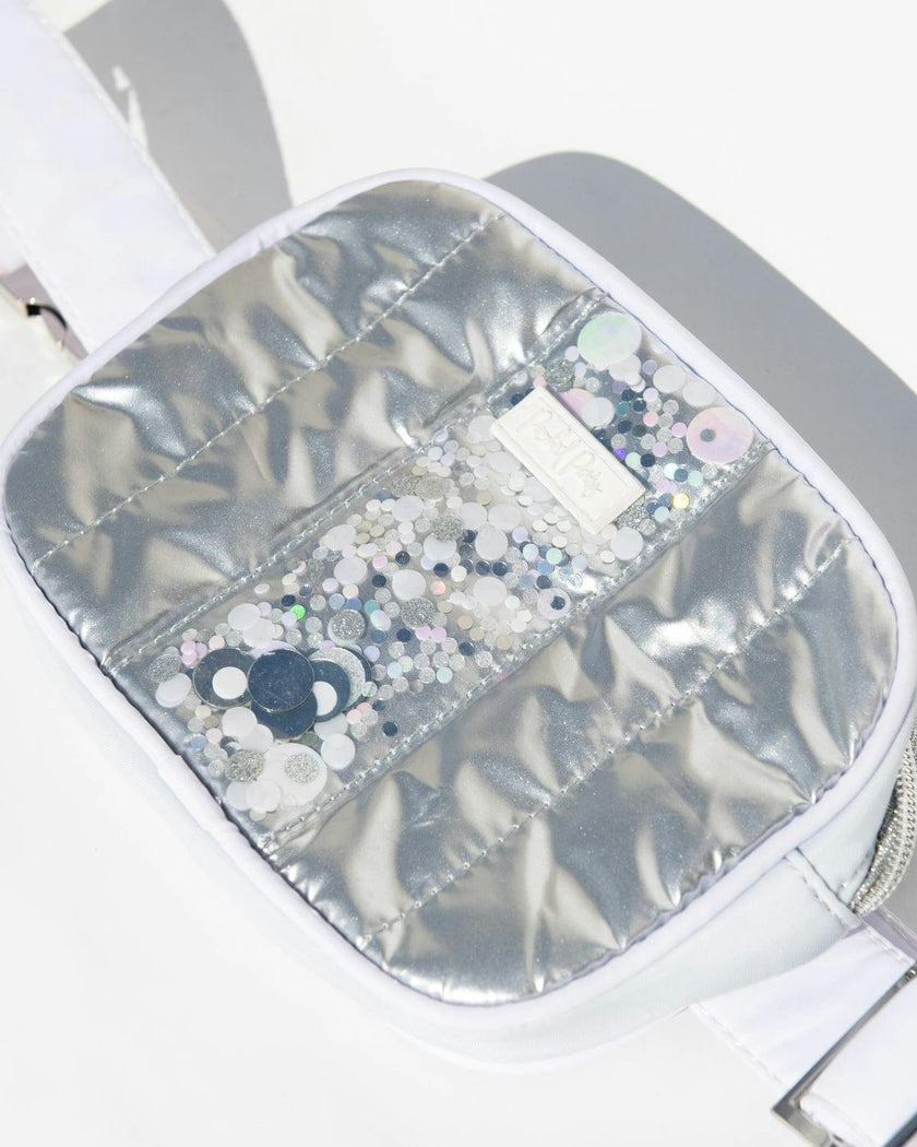 Silver Metallic Belt Bag