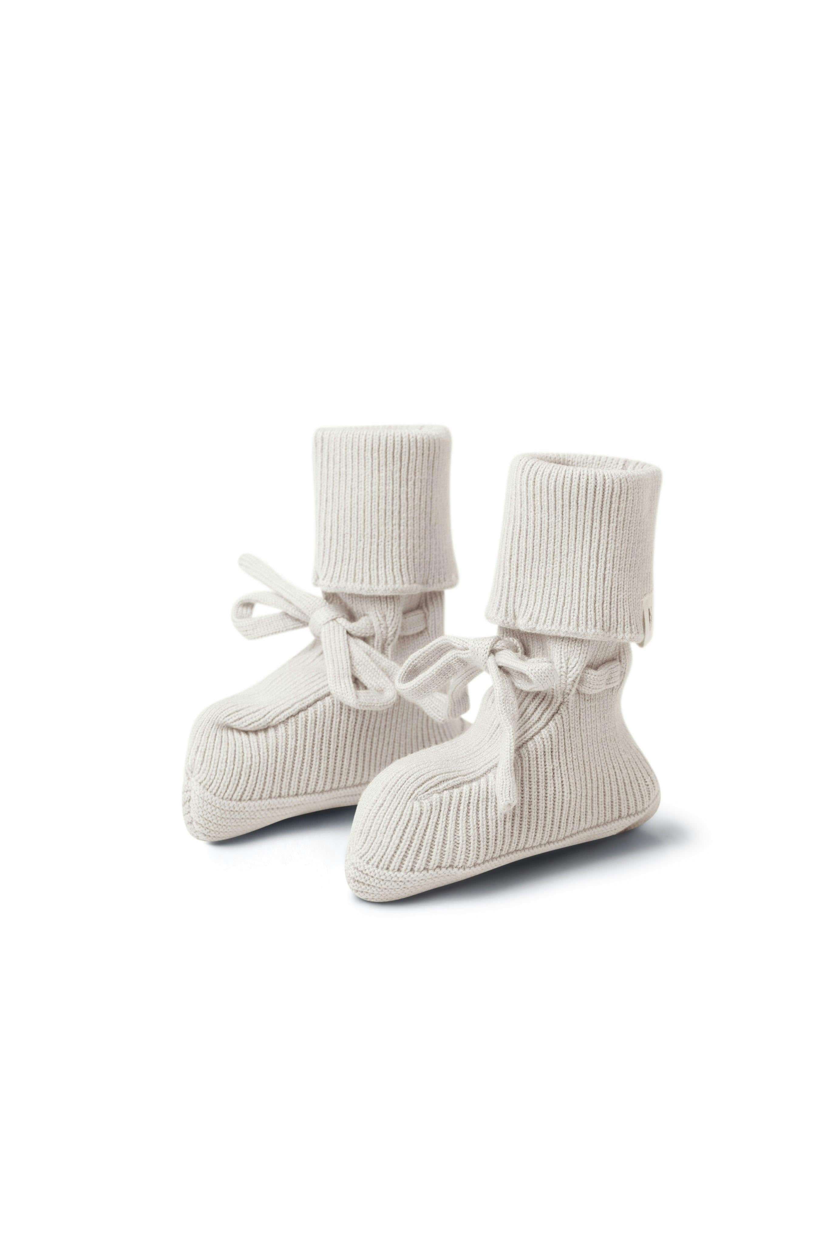 Knitted Polyester-Viscose Blend Booties