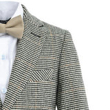Checkered Blazer and Trousers Set