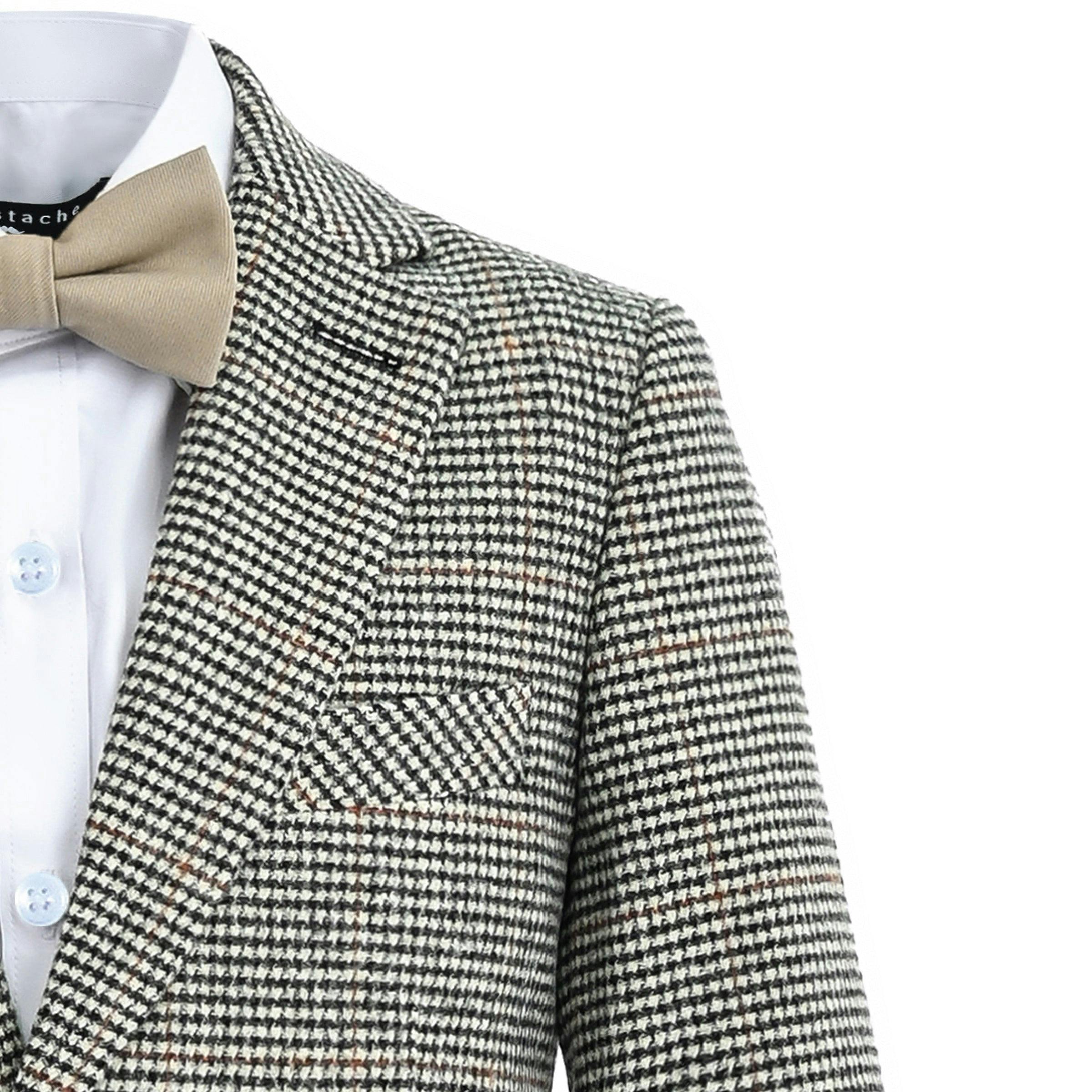 Checkered Blazer and Trousers Set