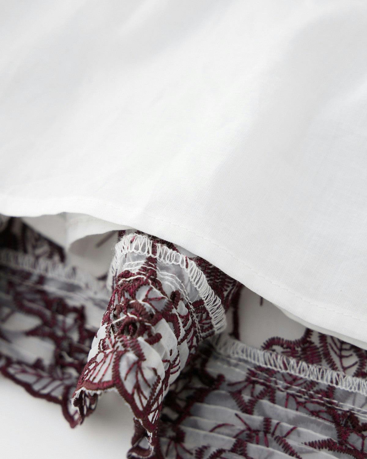 Chelsea Cotton Embroidered Dress, Wine