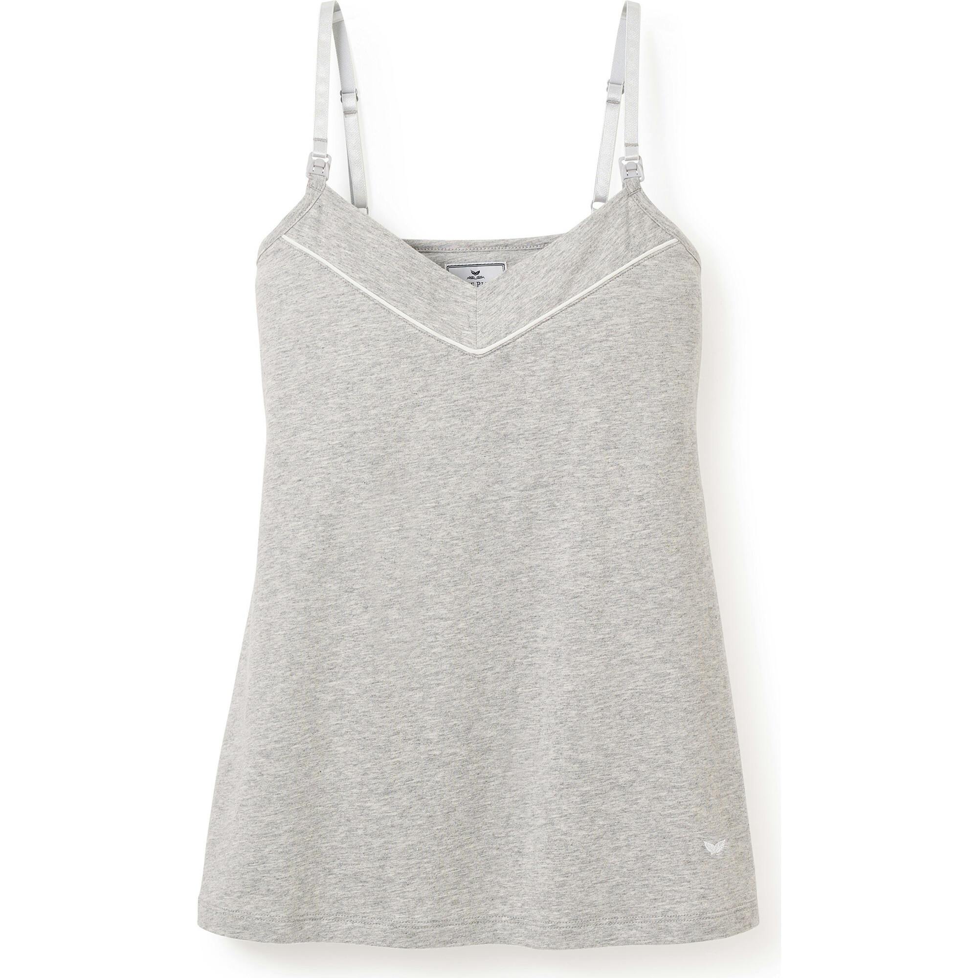 Women's Pima Maternity Camisole in Light Heather Grey