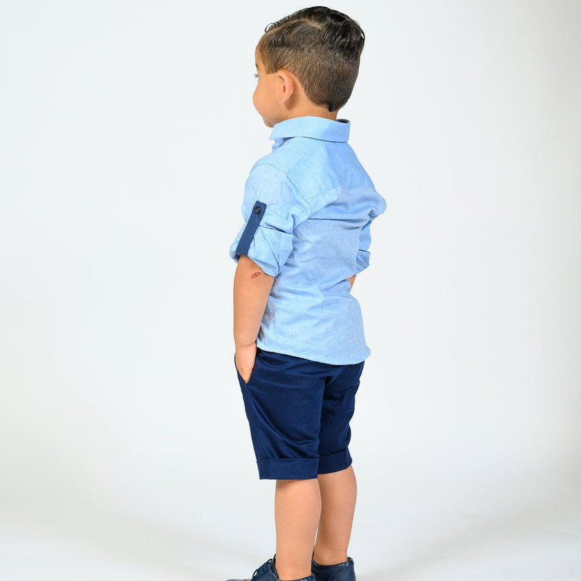 Blue Pineapple Dress Shirt