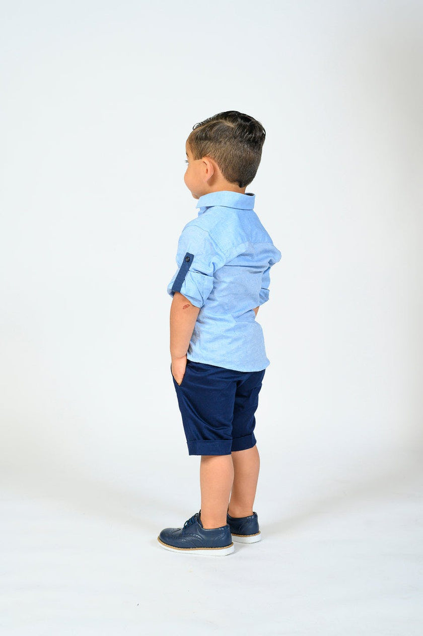 Blue Pineapple Dress Shirt