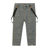 MARCUS Grey Tweed Pants with Suspenders