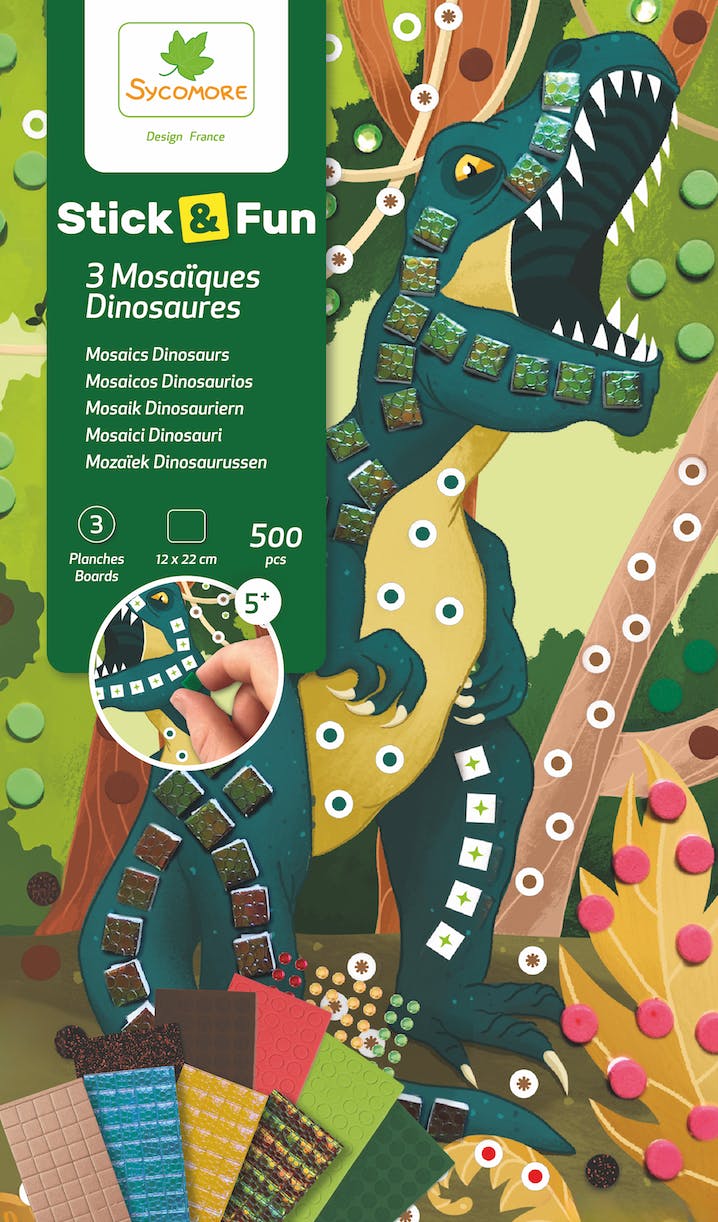 Stick'N Fun - XS Mosaics Dinosaurs - 5y+