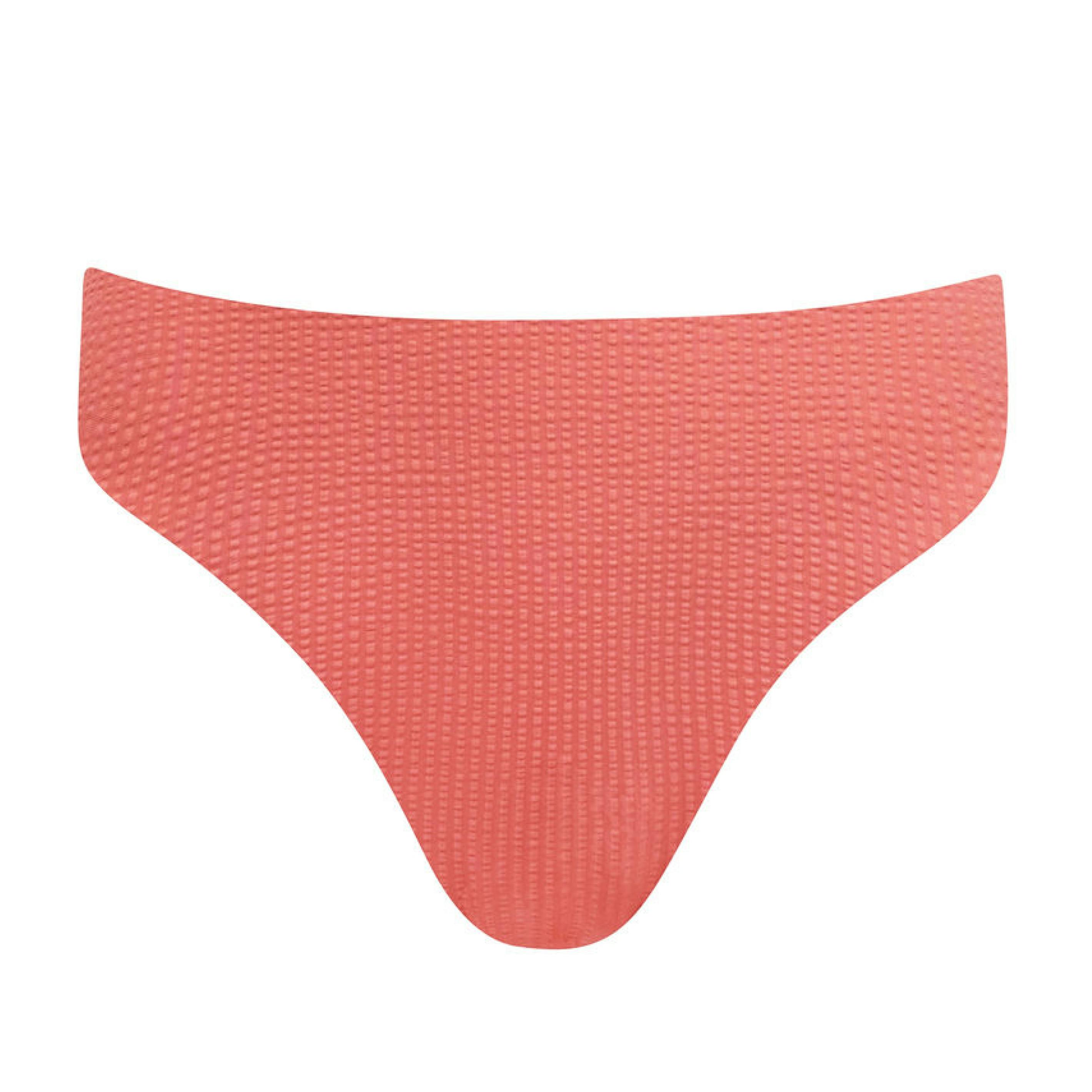 women's sailor red seersucker mid rise bikini bottom