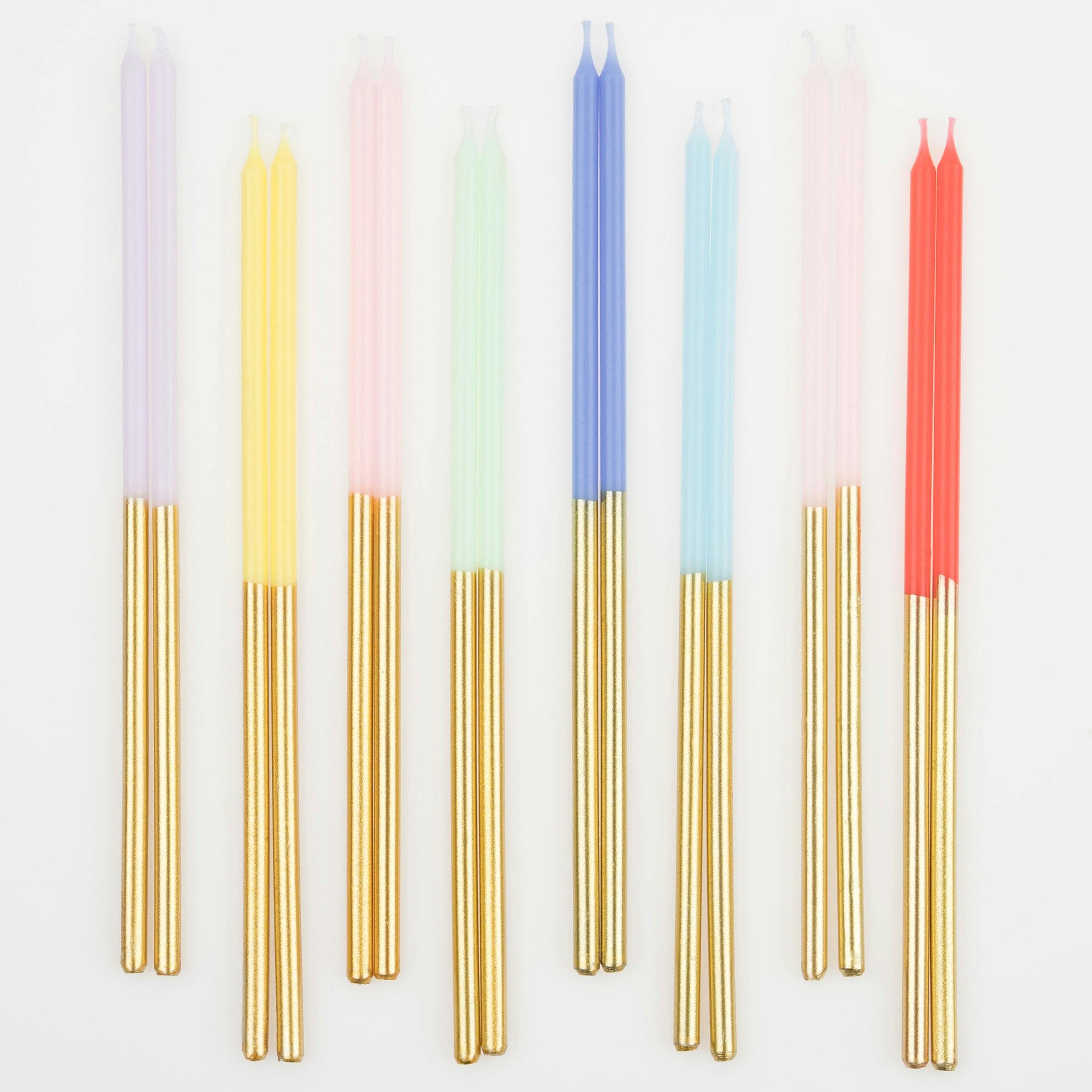 Gold Dipped Rainbow Mix Candles