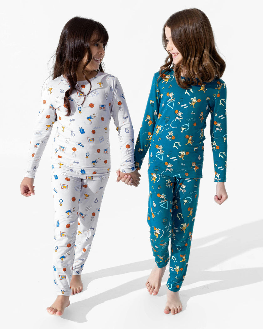 Basketball Pups Bamboo Kids Pajamas