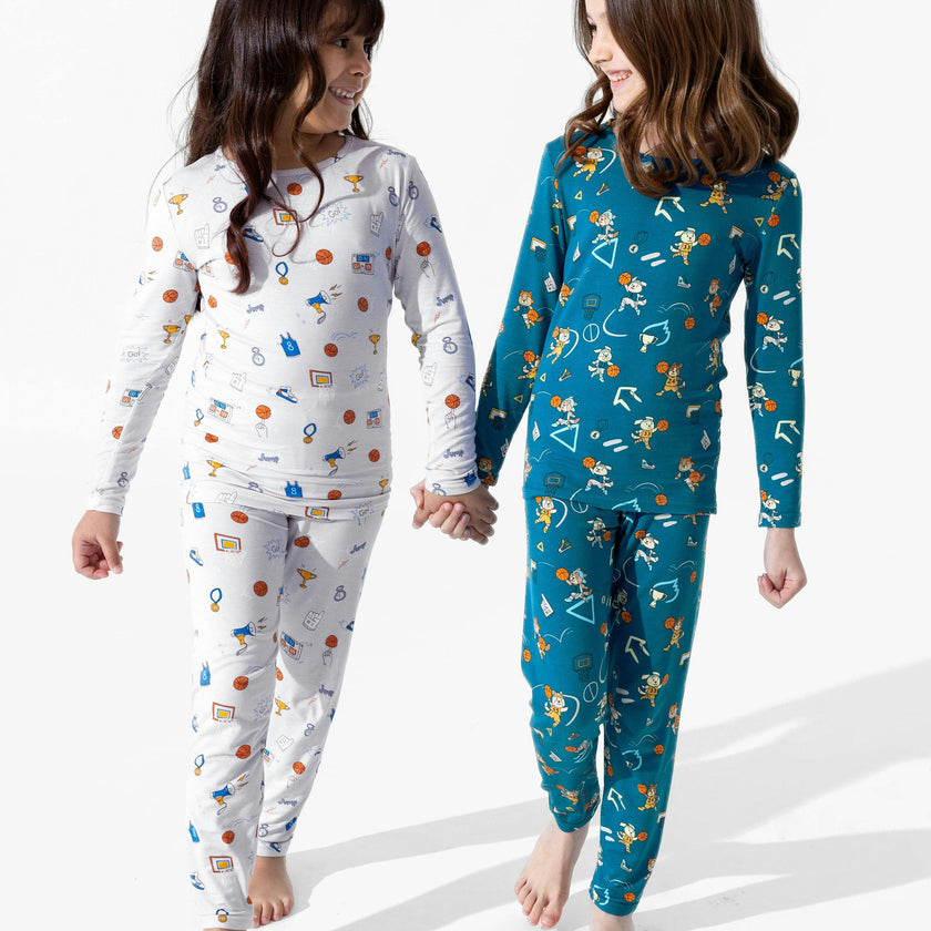 Basketball Pups Bamboo Kids Pajamas