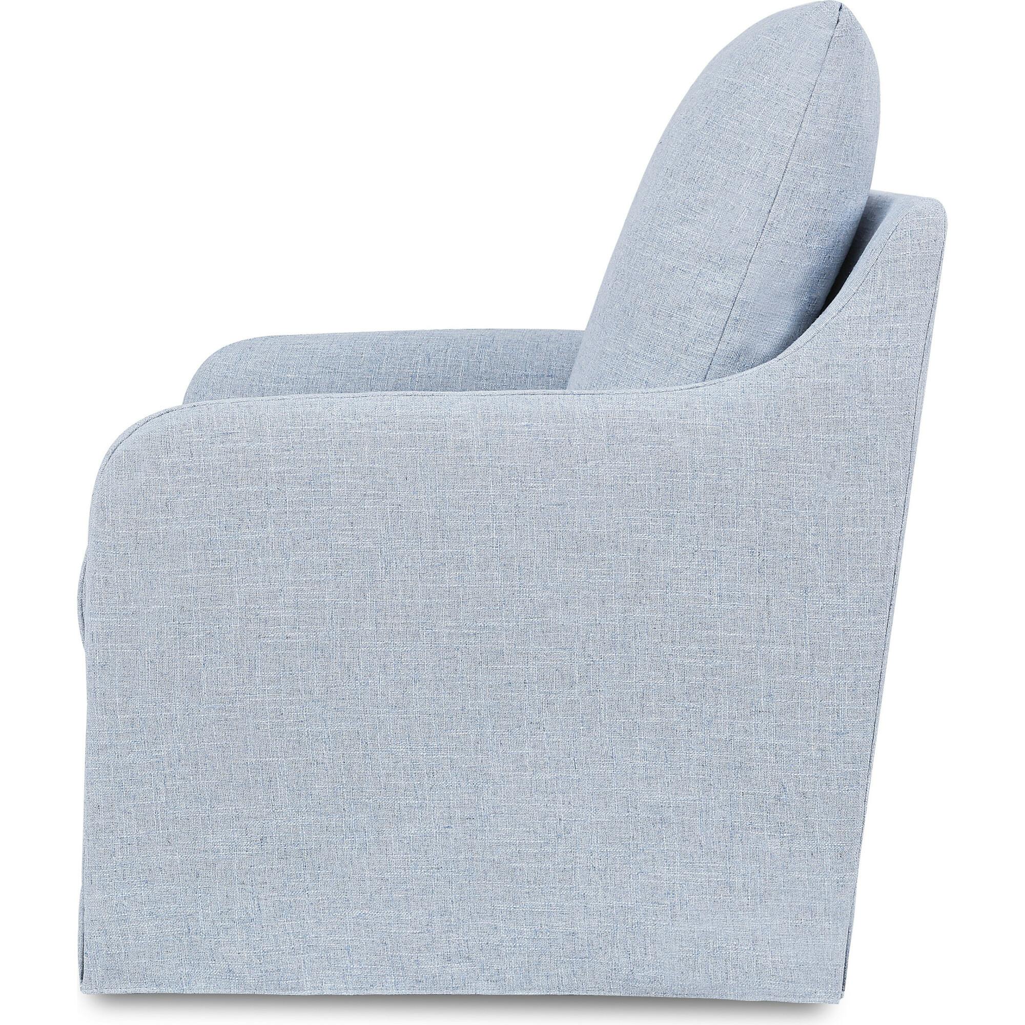 Reese Eco-Linen Slip Cover Swivel Glider