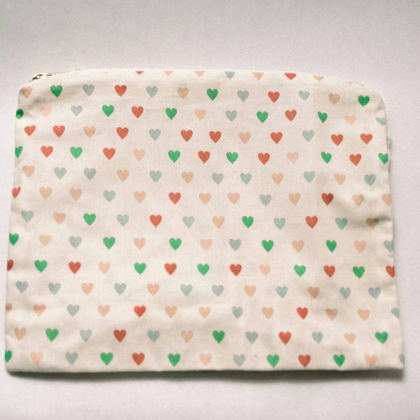 Love In Bloom Timless Floral Ruffle Zipper Pouch