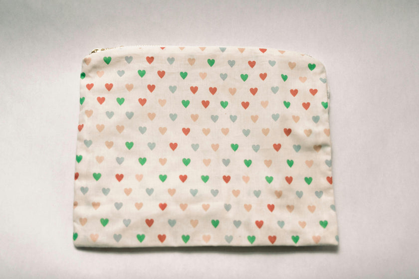 Love In Bloom Timless Floral Ruffle Zipper Pouch