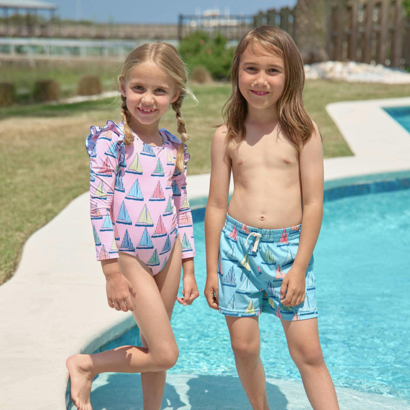 Boys Swim Trunk - Blue Regatta