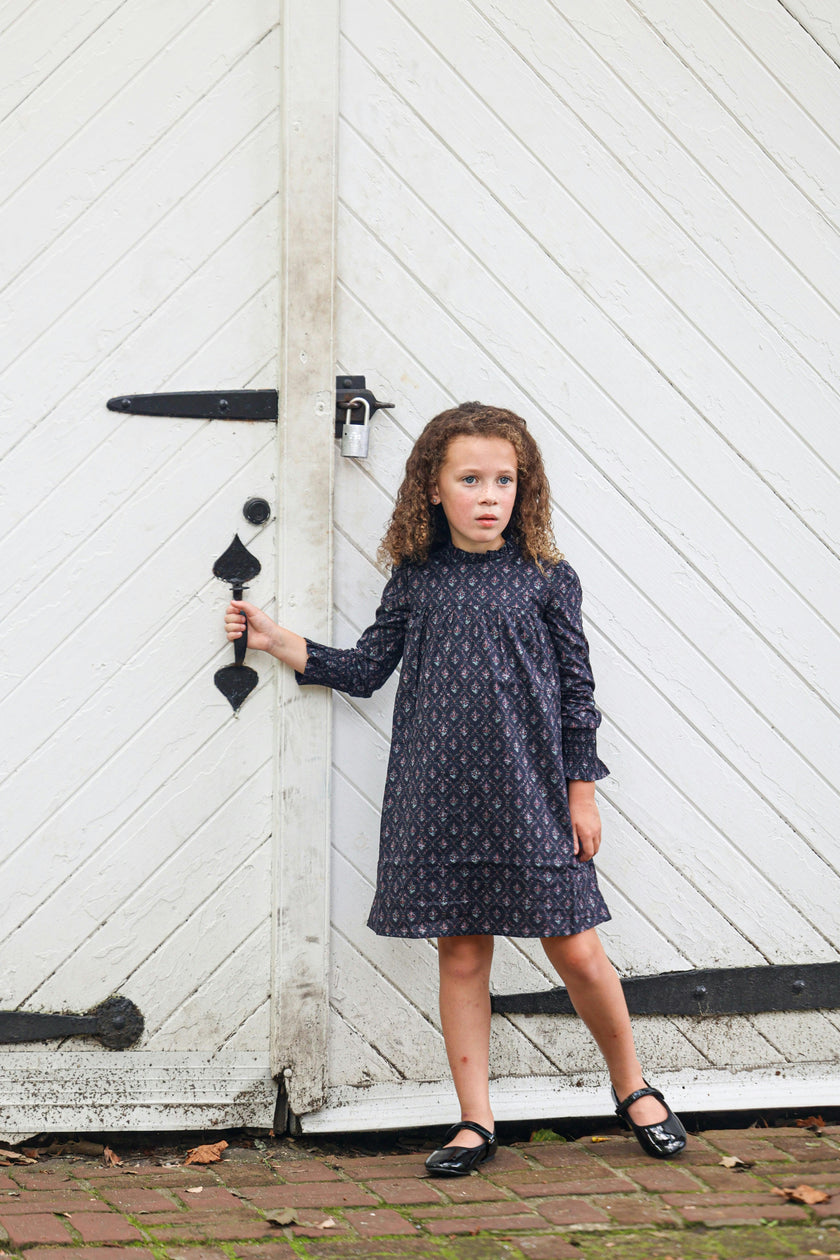Vintage Victorian Long Sleeve Ruffle Cuff Comfort Fit Short Dress