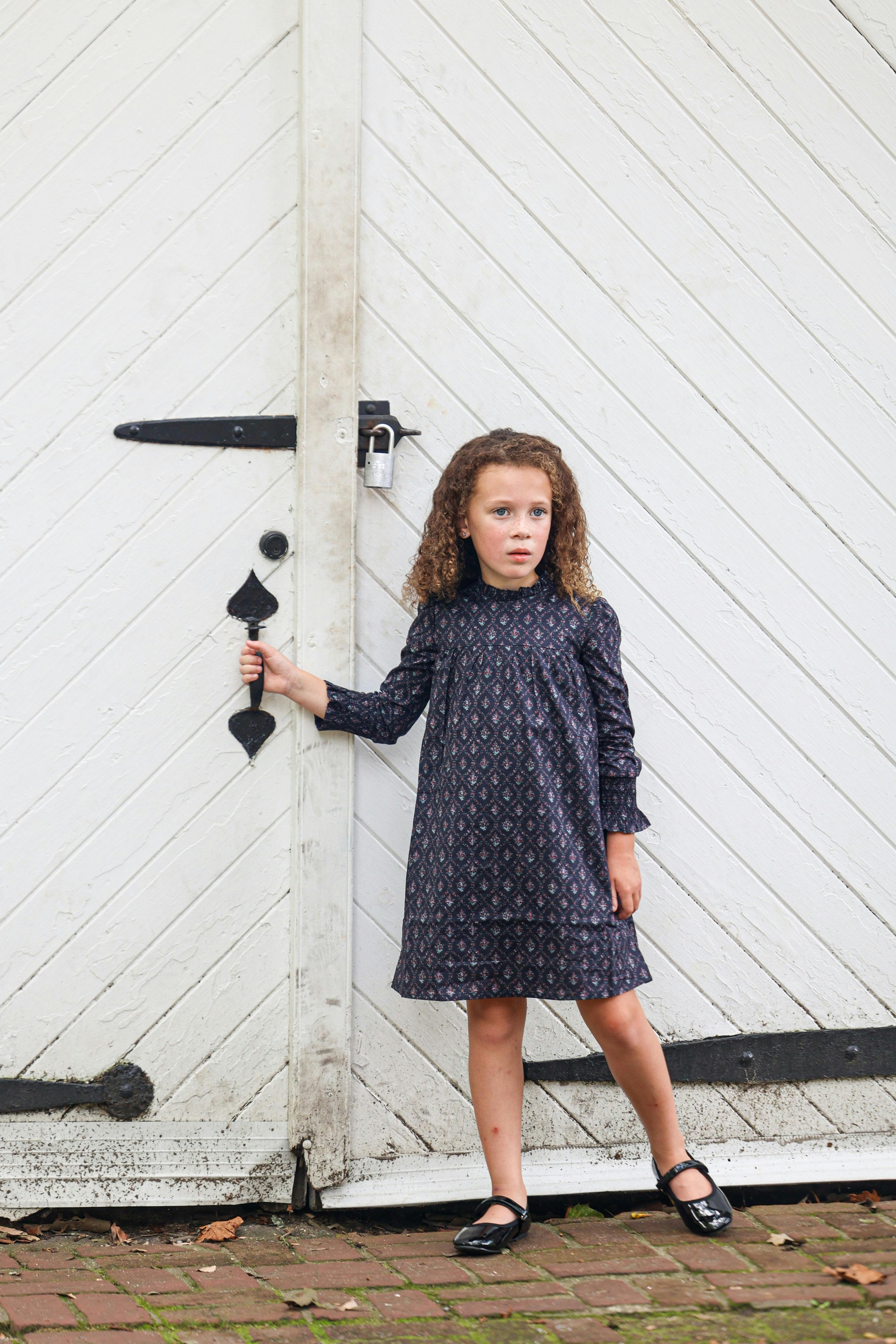 Vintage Victorian Long Sleeve Ruffle Cuff Comfort Fit Short Dress