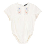 Cape Embroidered Snap Bottom Bubble
