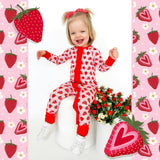 Strawberry Fields Ruffle Snoozer