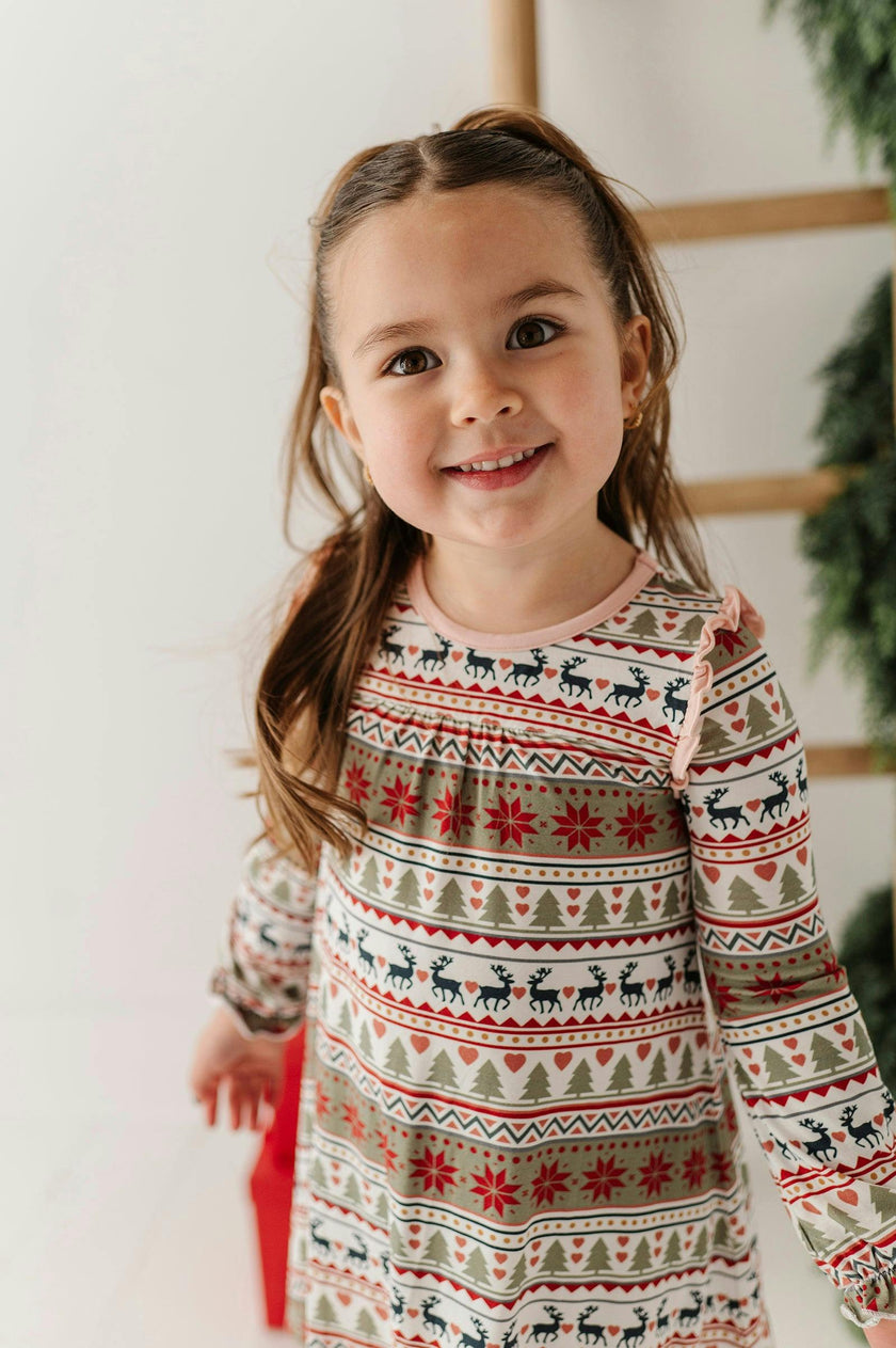 Girls Night Gown in Fair Isle