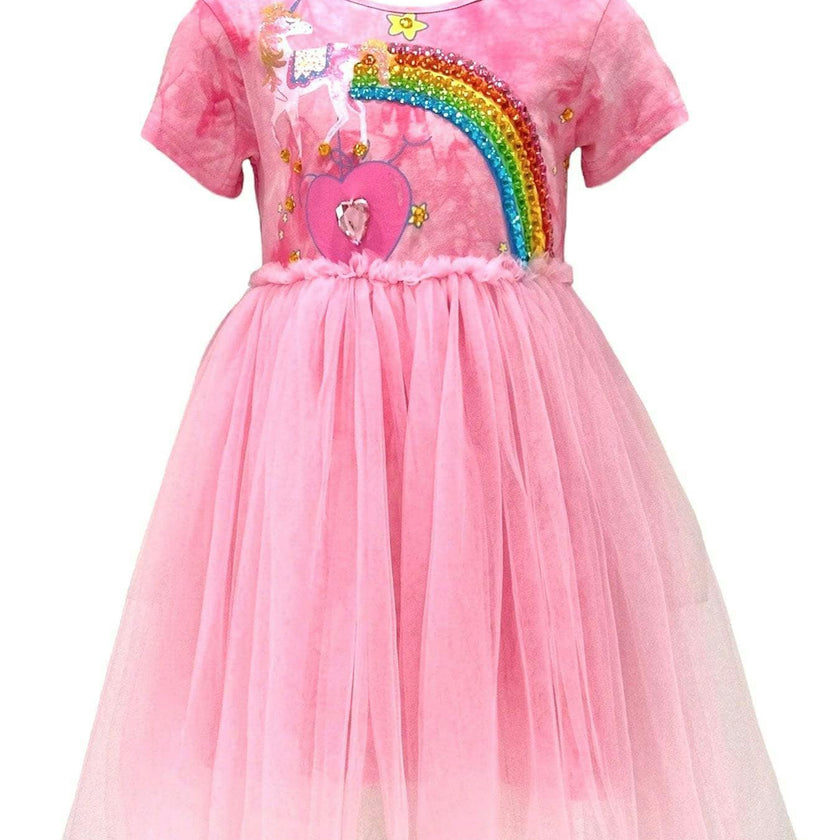 Rainbow Gem Tie Dye Dress