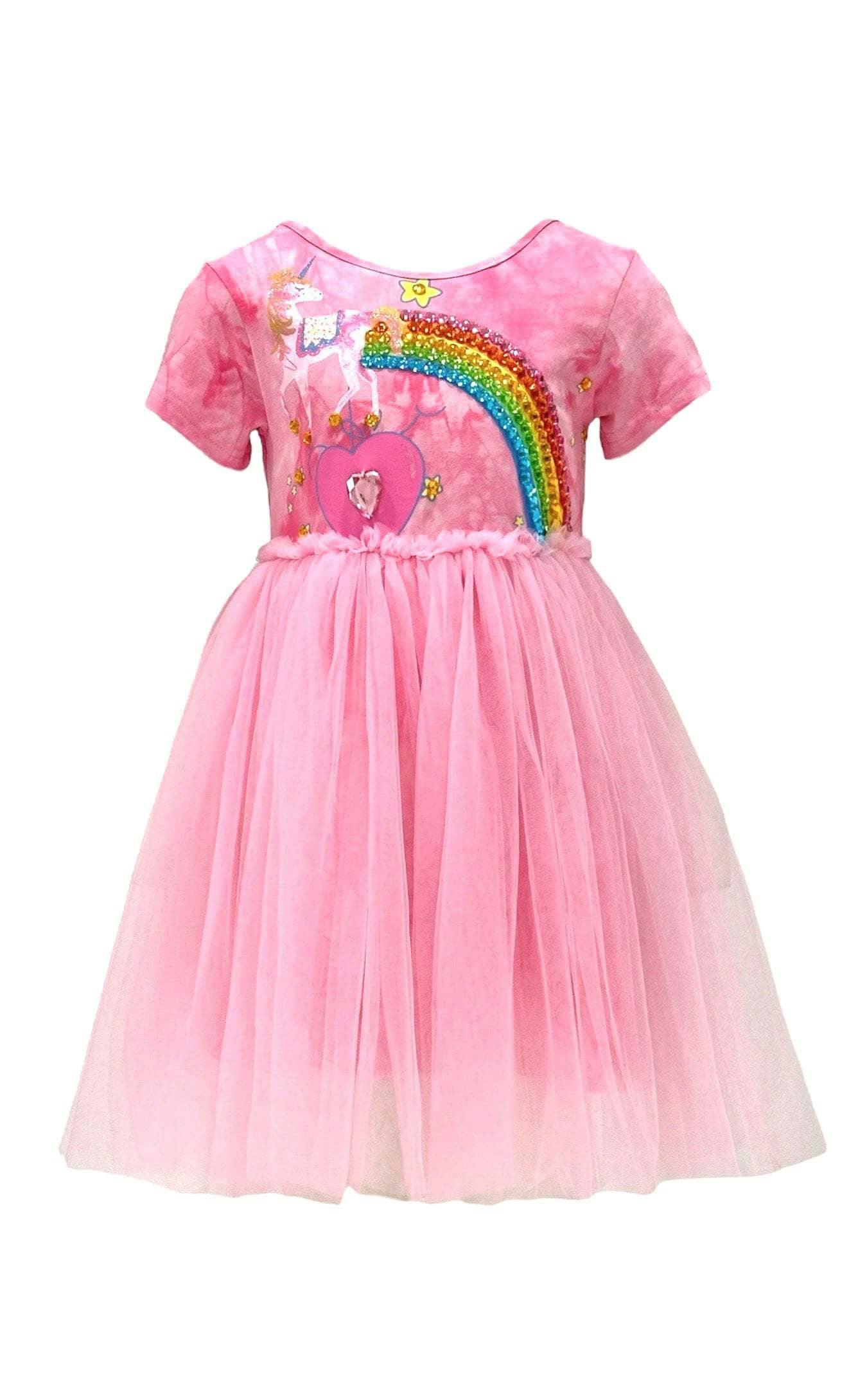 Rainbow Gem Tie Dye Dress