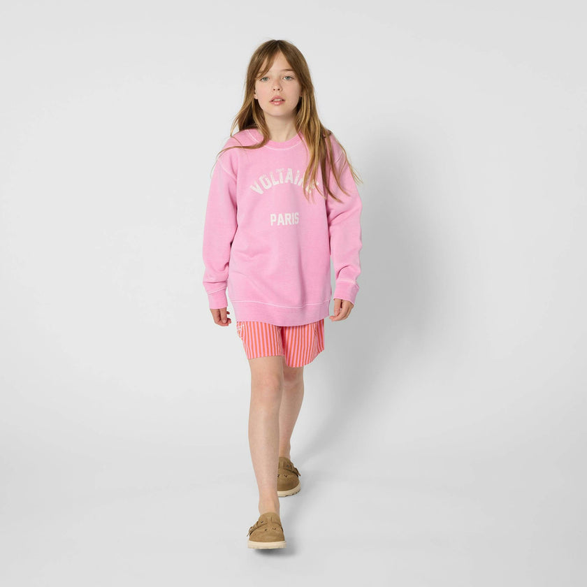 ZADIG & VOLTAIRE Make Art Striped Shorts - Pink Orange