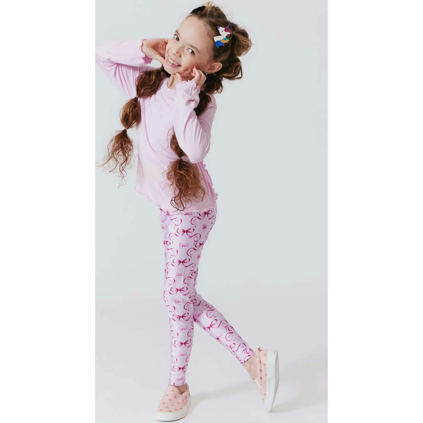 Girls Lettuce Edge Crew Neck Long Sleeve T-Shirt