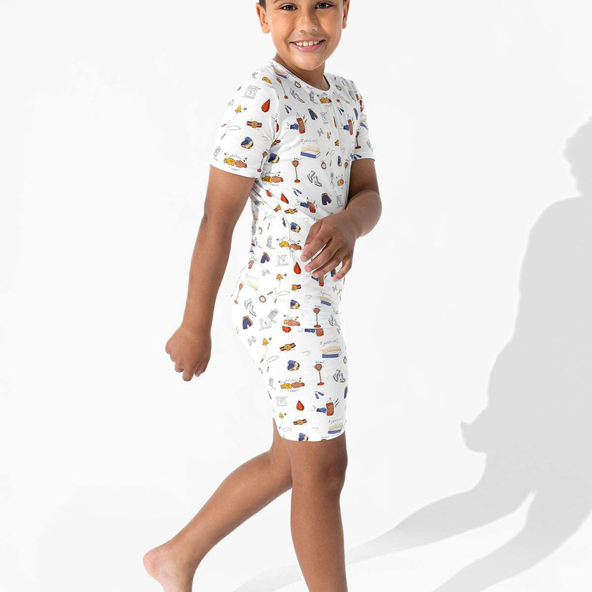 Boxing Bamboo Kids Pajama Short Set