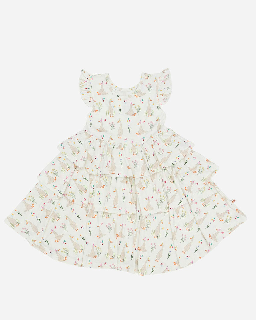 Bamboo Ruffle Layered Dress