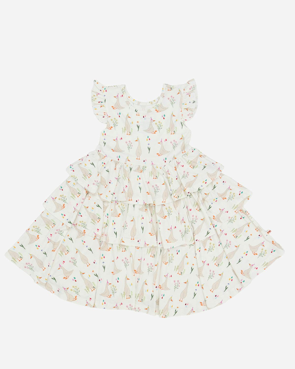 Bamboo Ruffle Layered Dress