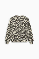 TNS Logo Woman Sweatshirt Zebra Print