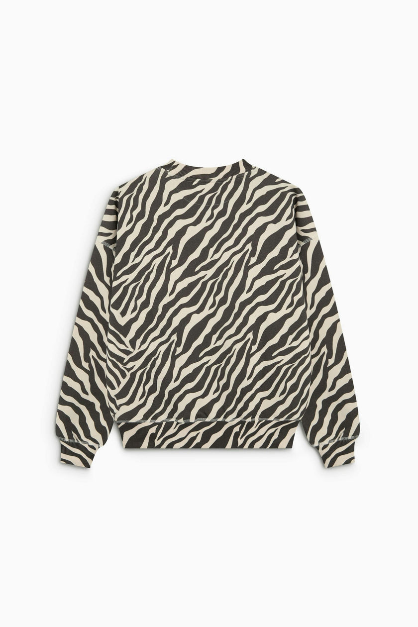 TNS Logo Woman Sweatshirt Zebra Print