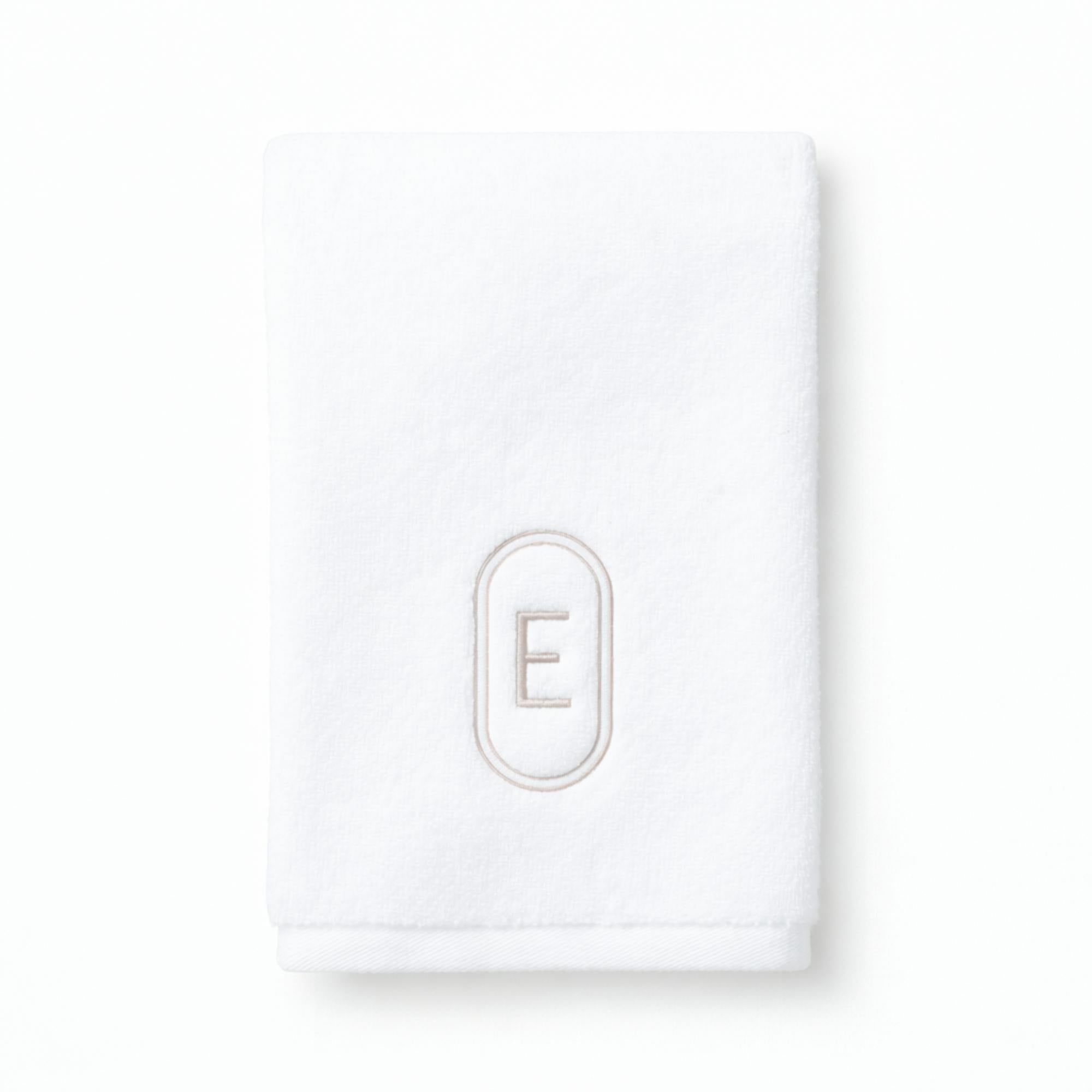 DH Oval Monogram Embroidered Fingertip Towel