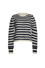 AVA STRIPE SWEATER | IVORY + NAVY