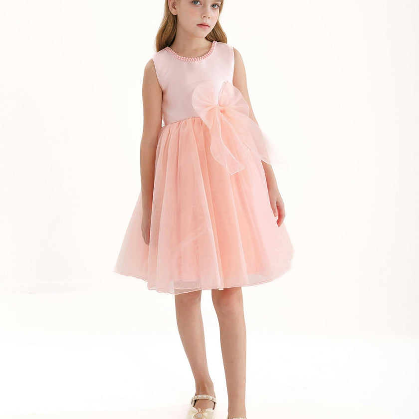 Blush Felice Tulle Bow Dress