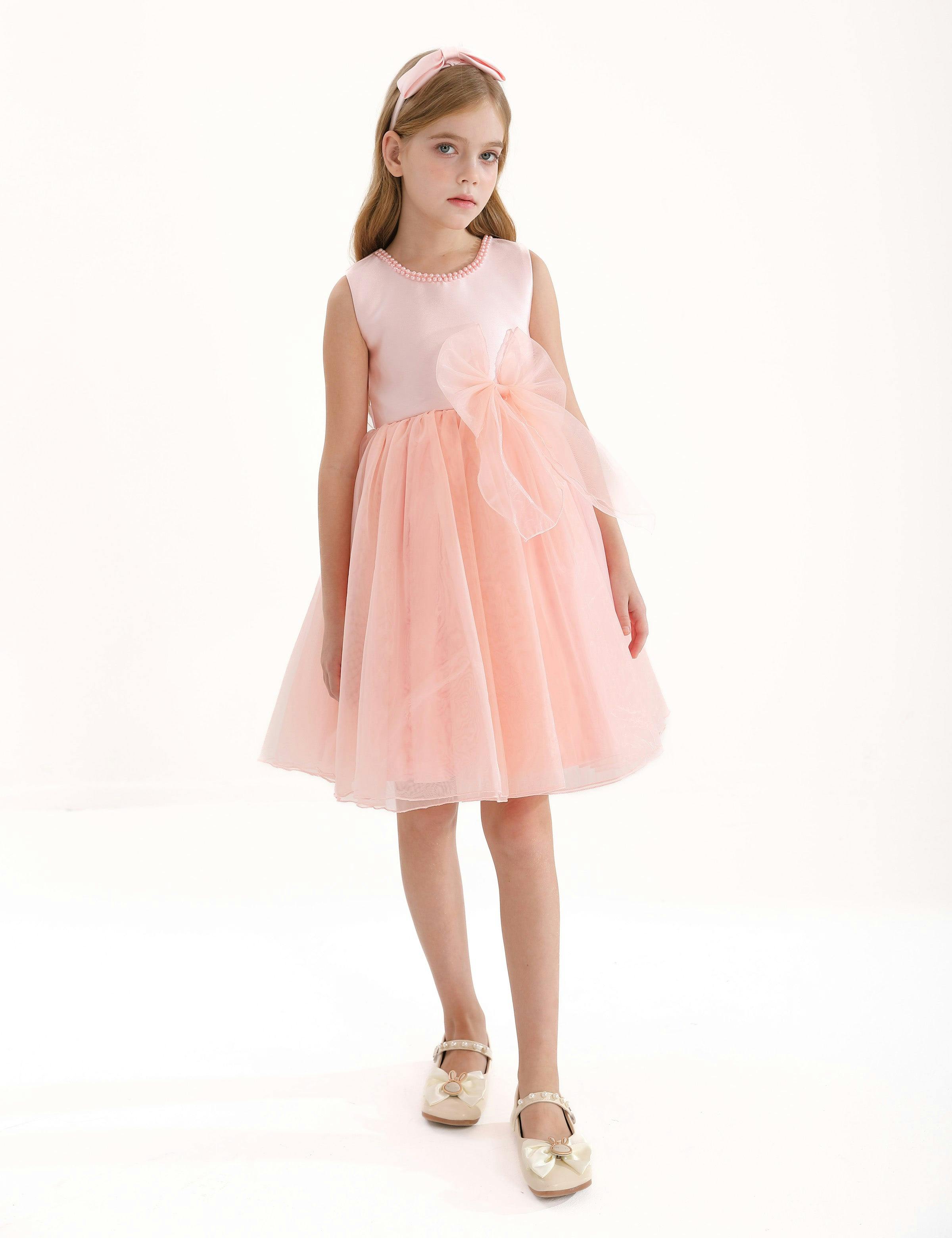 Blush Felice Tulle Bow Dress