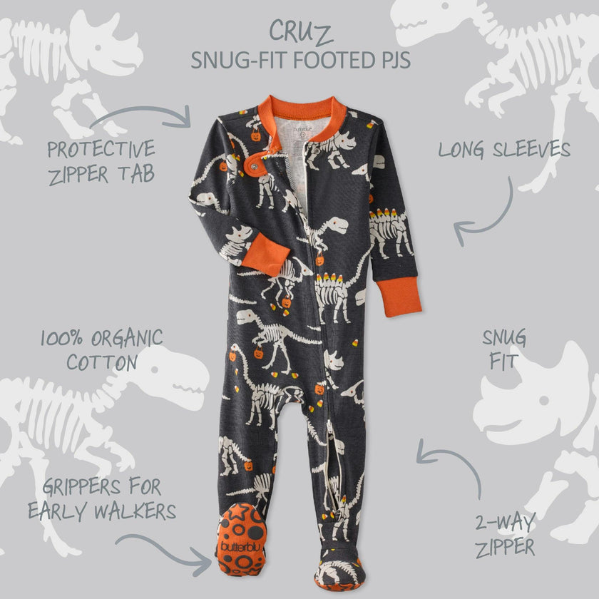 CRUZ Snug-fit Footed Baby Halloween Pajamas
