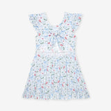 Gail Tie Back Ruffled Twirl Dress