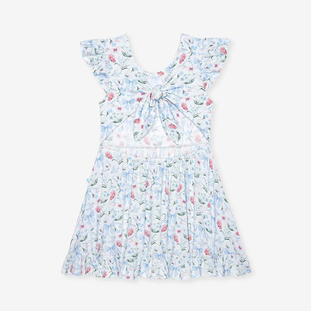 Gail Tie Back Ruffled Twirl Dress