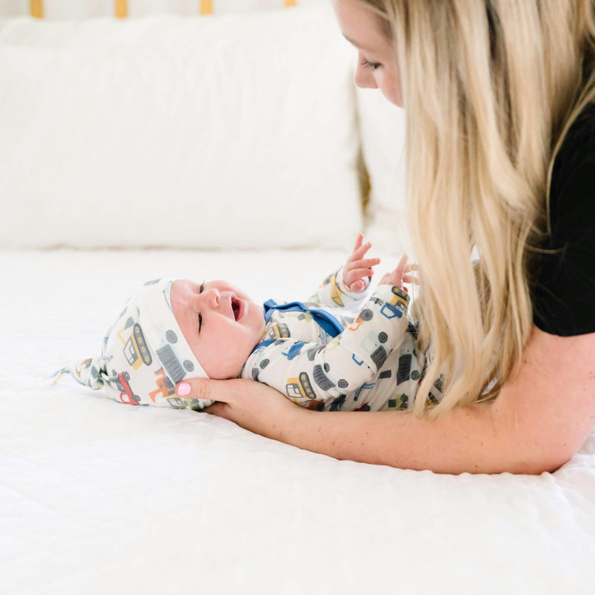 Newborn Knotted Gown - Diesel
