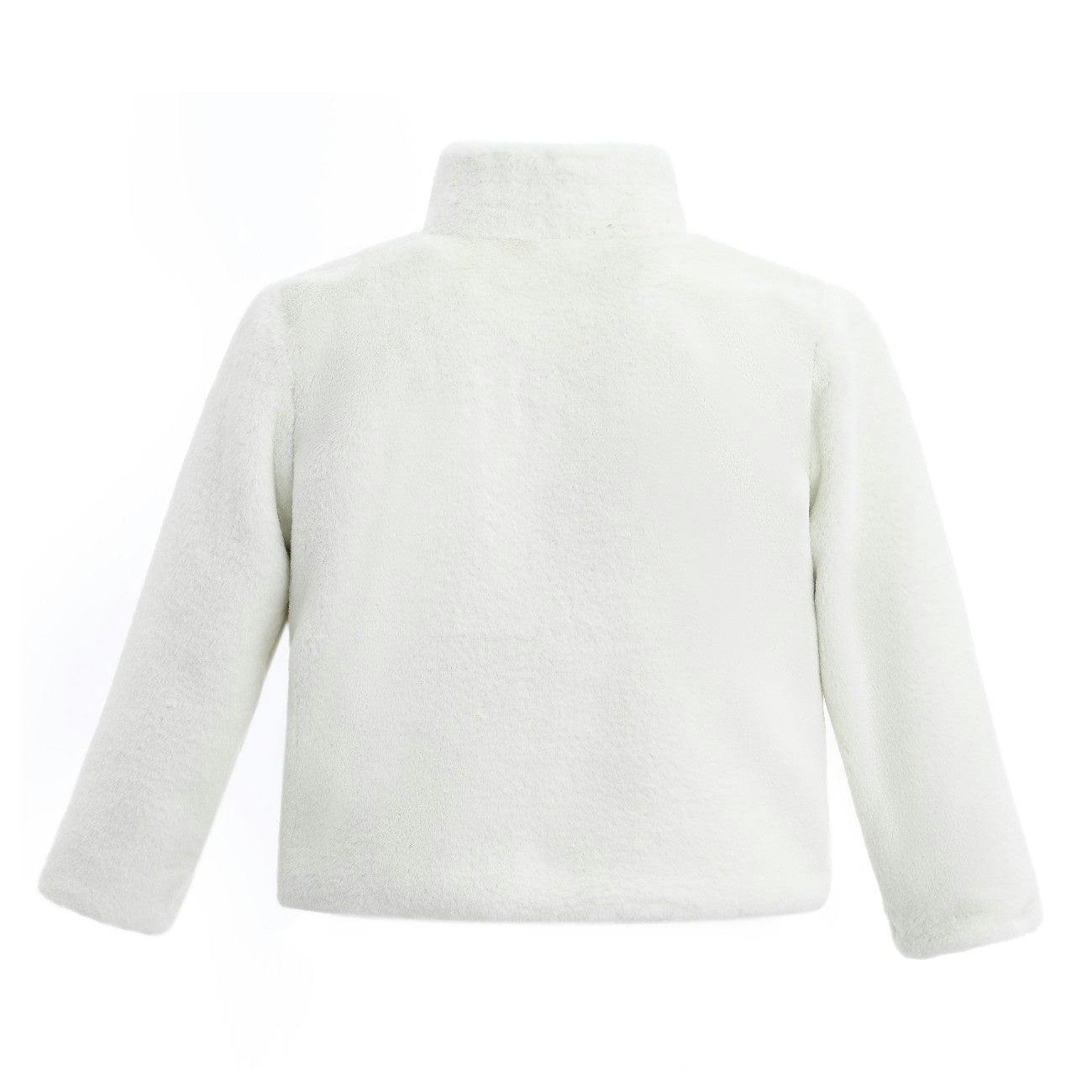 Ivory Plush Asymmetrical Coat