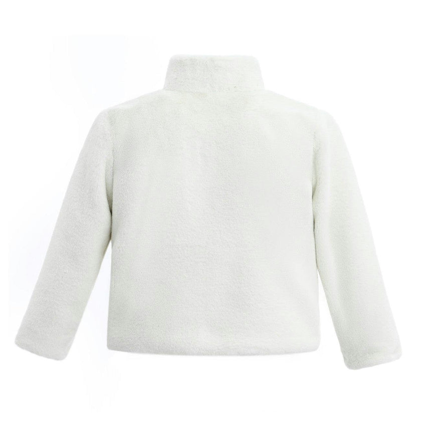 Ivory Plush Asymmetrical Coat
