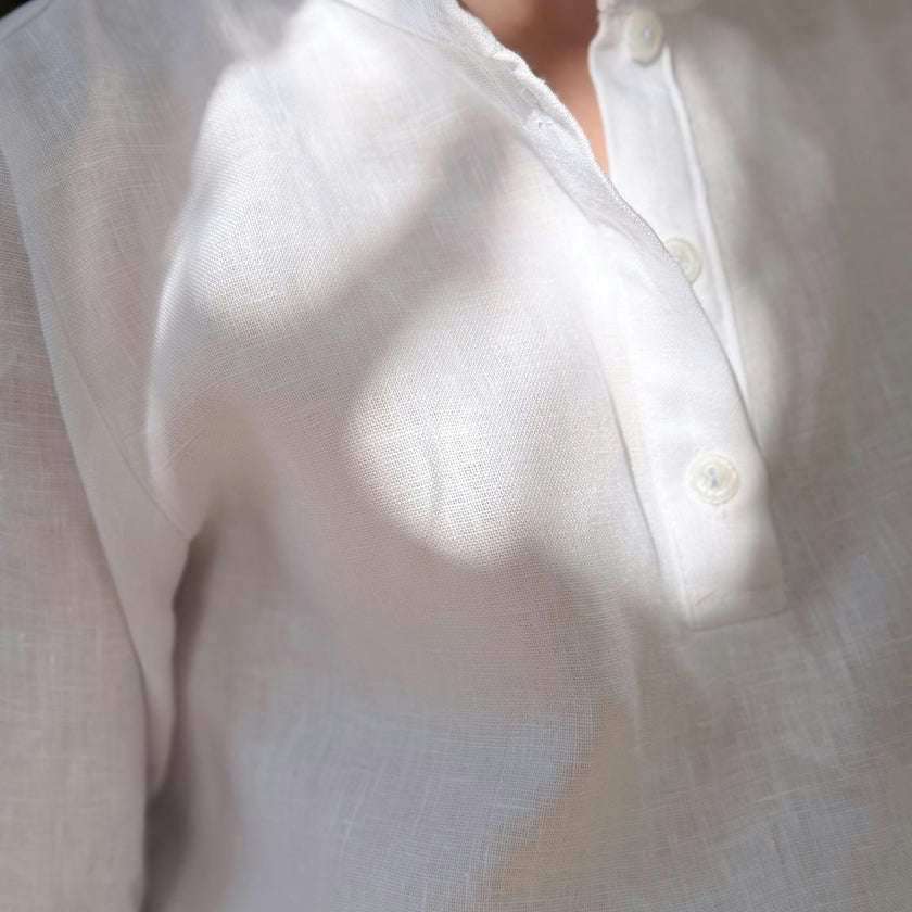 Philip Shirt in White Linen