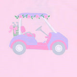 Golf - Pink Golf Cart Long Sleeve Ruffle Tee