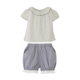 Gray Ruffle Dot Set
