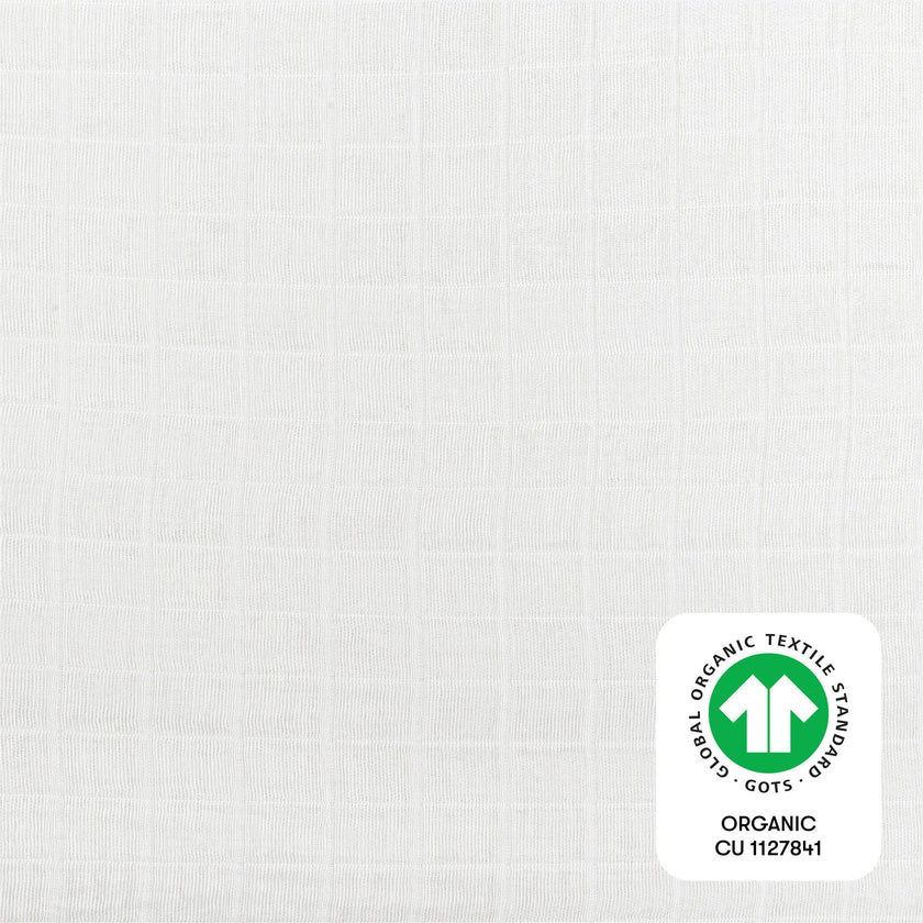 All-Stages Bassinet Sheet in GOTS Certified Organic Muslin Cotton