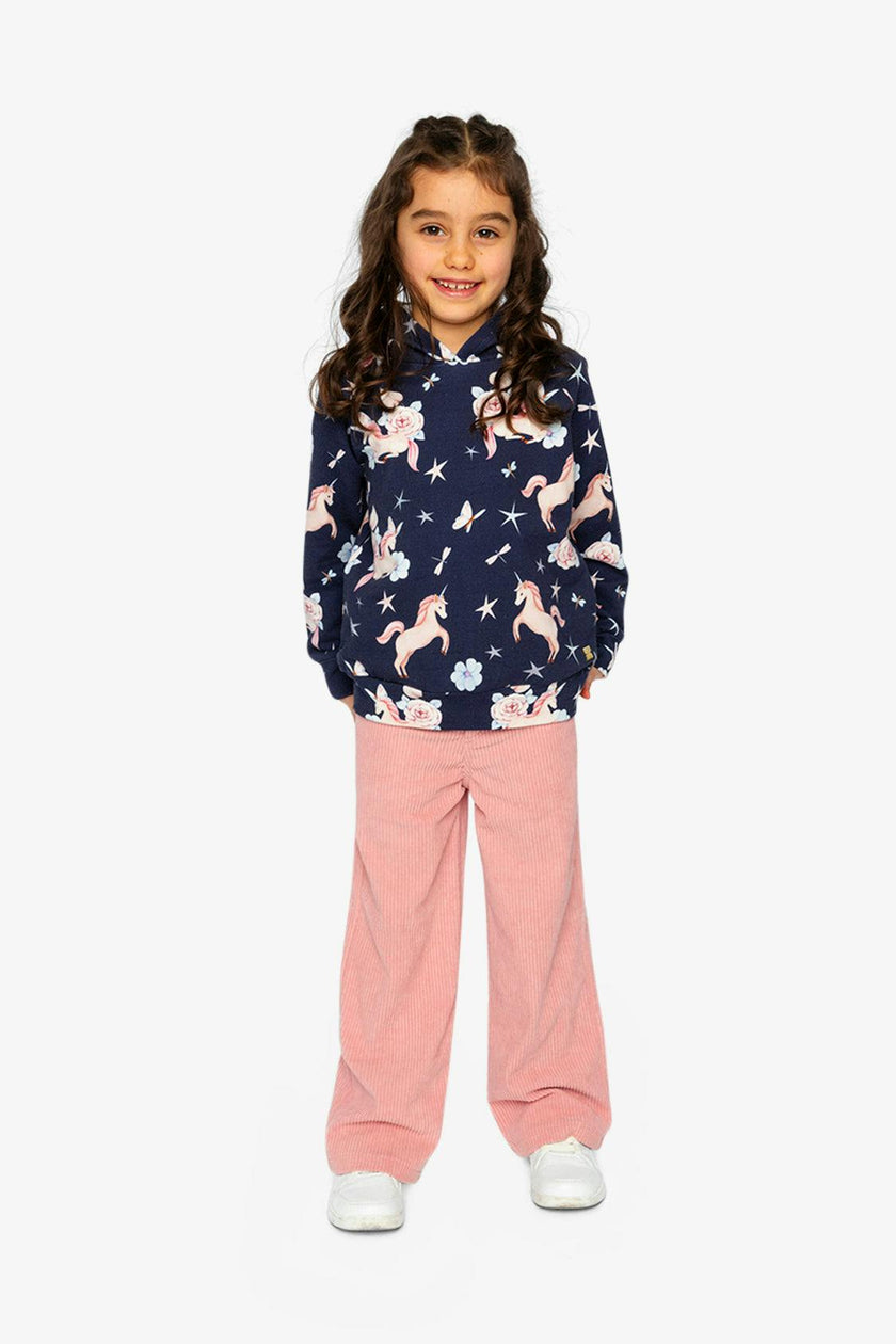 Printed Hoodie Purple Unicorn Print