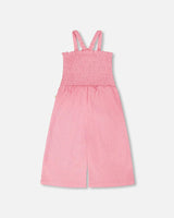 Crinkle Jersey Jumpsuit With Smocking