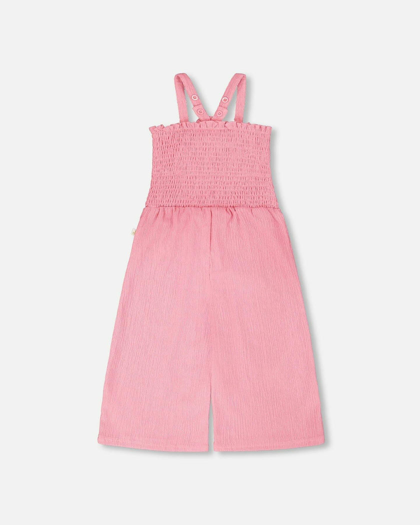 Crinkle Jersey Jumpsuit With Smocking