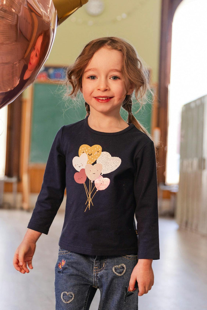 Organic Cotton T-Shirt Royal Blue And Pink